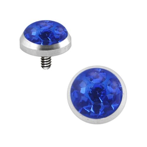G23 Titanium Crystal Stone Dermal Anchor Top