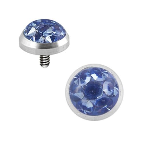 G23 Titanium Crystal Stone Dermal Anchor Top
