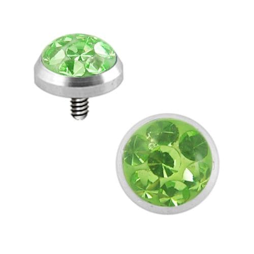 G23 Titanium Crystal Stone Dermal Anchor Top