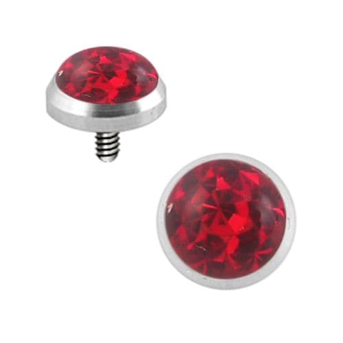 G23 Titanium Crystal Stone Dermal Anchor Top