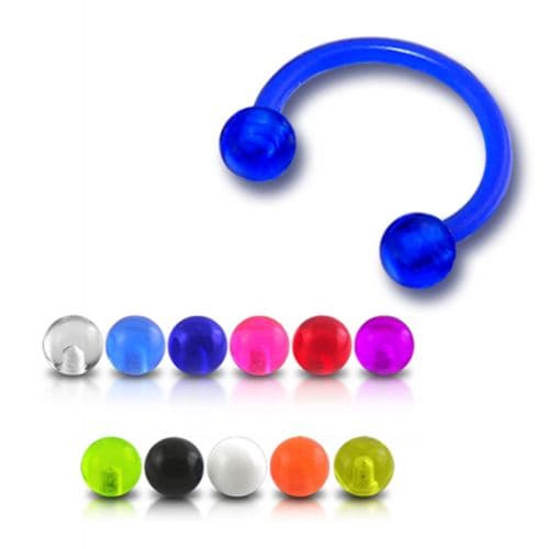 UV Circular Barbell With Basic UV Balls (Pack of 10)