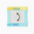 EO Gas Sterilised 316L Surgical Steel Externally Threaded Ball End Curved Bar