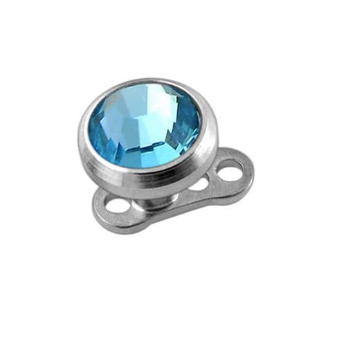 G23 Titanium Jewelled Top Dermal Anchor