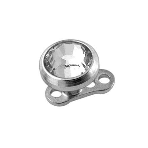 G23 Titanium Jewelled Top Dermal Anchor