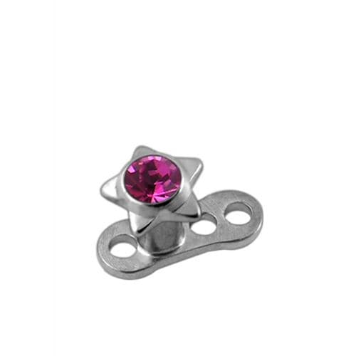 G23 Titanium Jewelled Star Top Dermal Anchor
