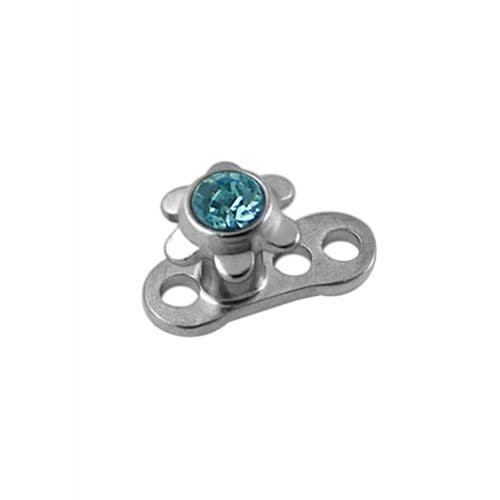 G23 Titanium Jewelled Star Top Dermal Anchor