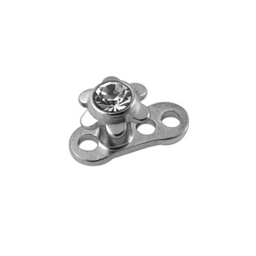 G23 Titanium Jewelled Star Top Dermal Anchor