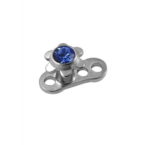 G23 Titanium Jewelled Star Top Dermal Anchor