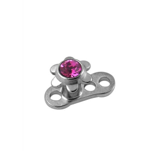 G23 Titanium Jewelled Star Top Dermal Anchor