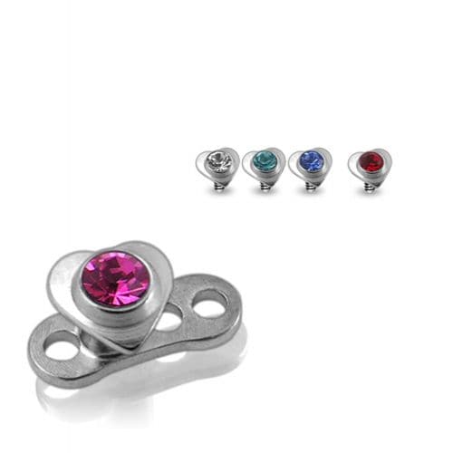 G23 Titanium Jewelled Star Top Dermal Anchor