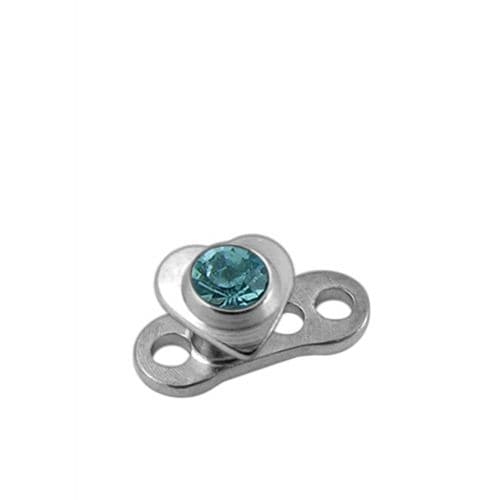 G23 Titanium Jewelled Star Top Dermal Anchor