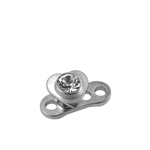 G23 Titanium Jewelled Star Top Dermal Anchor