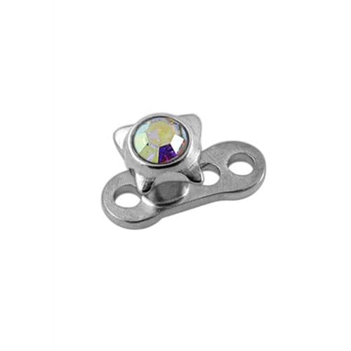 G23 Titanium Jewelled Star Top Dermal Anchor