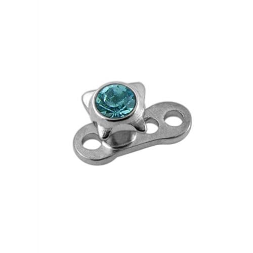 G23 Titanium Jewelled Star Top Dermal Anchor