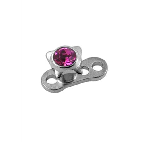 G23 Titanium Jewelled Star Top Dermal Anchor