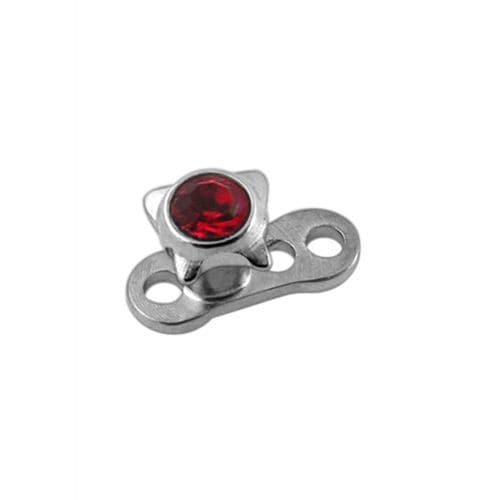 G23 Titanium Jewelled Star Top Dermal Anchor