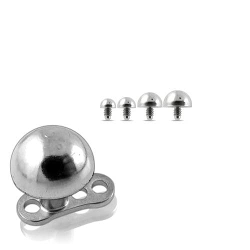G23 Titanium Base Dermal Anchors with Half Ball