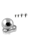 G23 Titanium Base Dermal Anchors with Half Ball