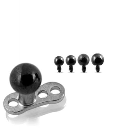 G23 Titanium Base Dermal Anchors with Half Ball