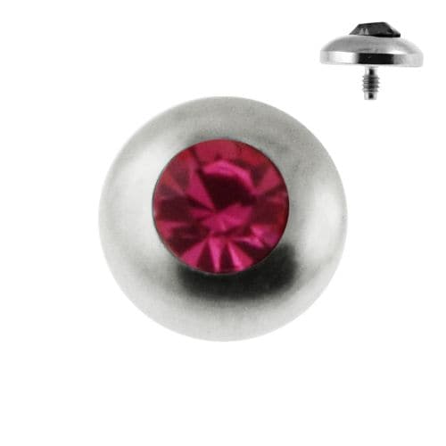 316L Surgical Steel Bezel Set Jeweled Dermal Anchor Tops