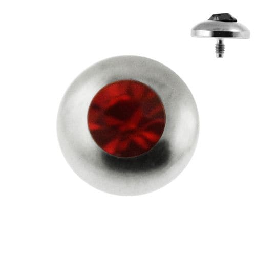 316L Surgical Steel Bezel Set Jeweled Dermal Anchor Tops