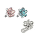G23 Titanium 7 CZ Studded Flower Dermal Anchor Tops