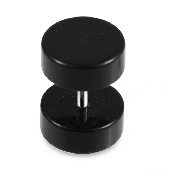 316L Surgical Steel with UV Black Anodised Fake Ear Plug