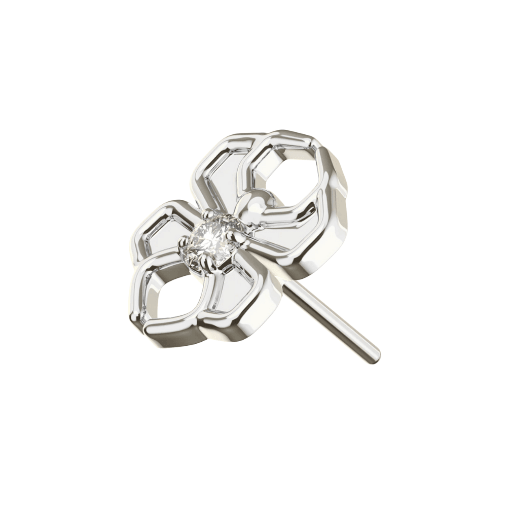 G23 Titanium CZ Jewelled Spider Threadless Pin Top