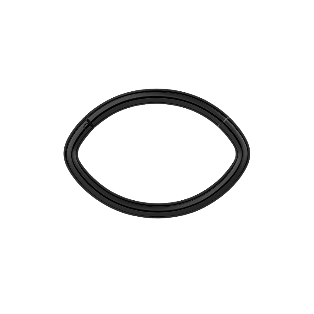 316L Surgical Steel Oval Shape Classic Hinged Segment Clicker Ring