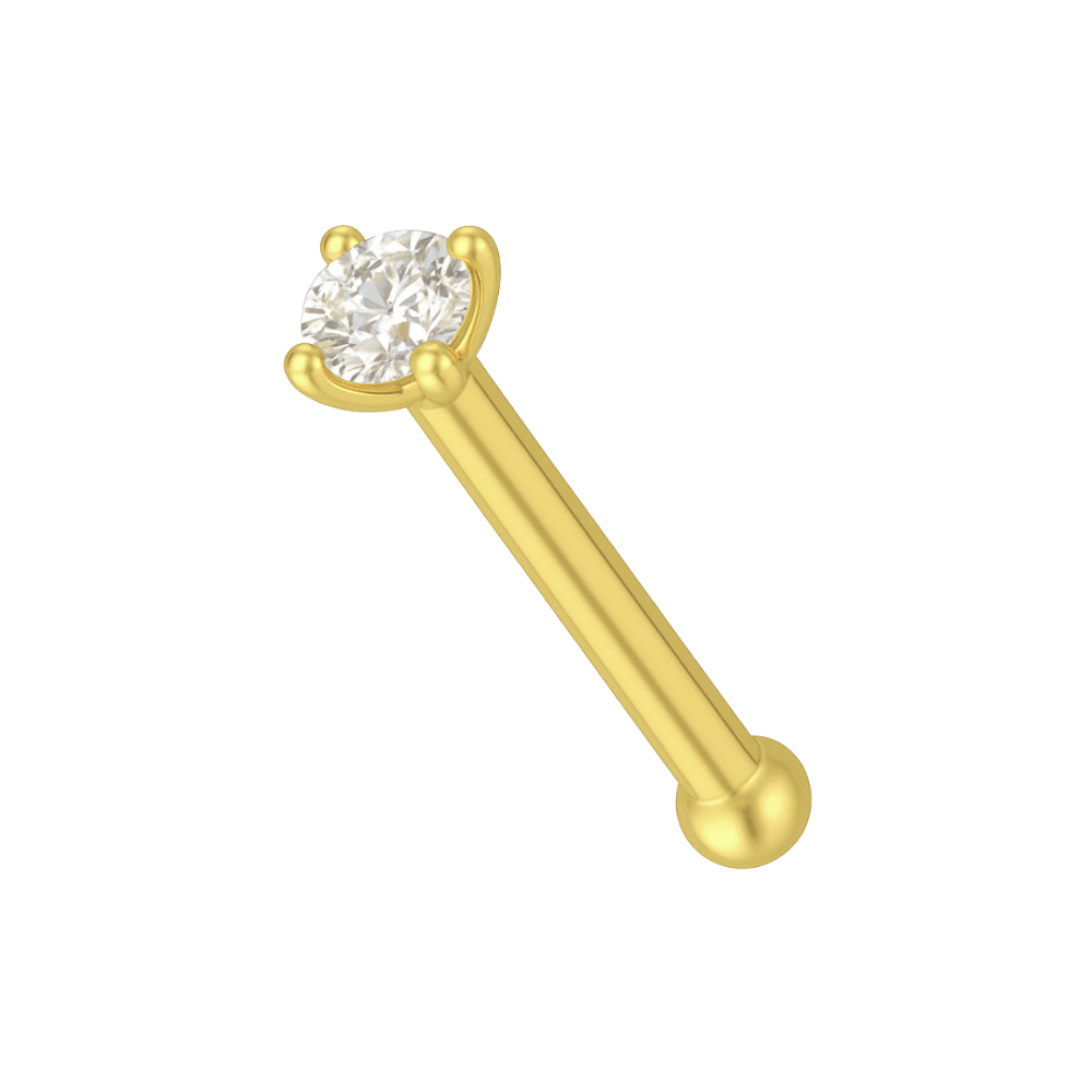 9K Gold Genuine Diamond Nose Bone