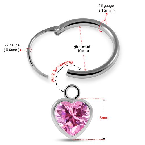 925 Sterling Silver Heart Cut Cubic Zirconia Dangling Fashion Earring