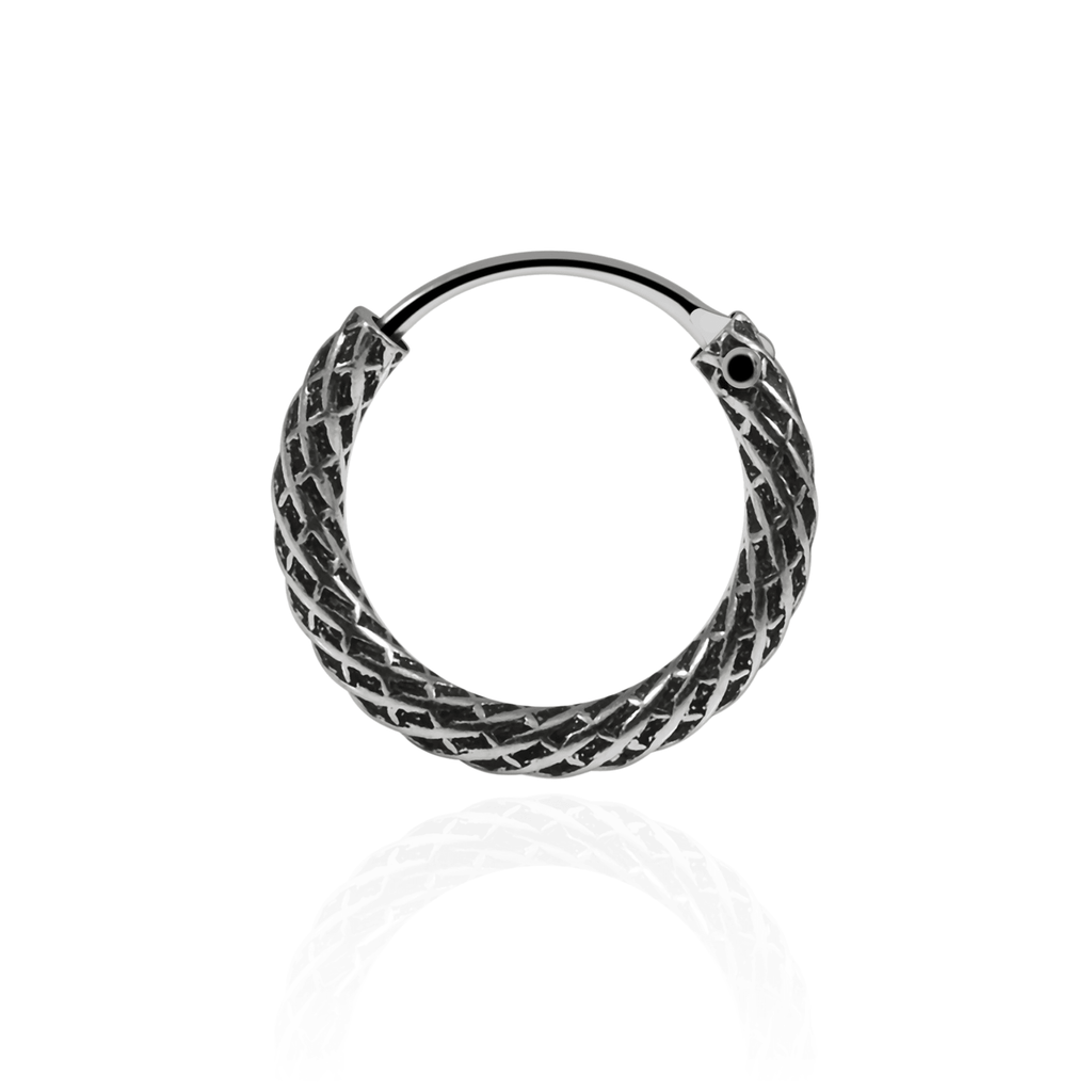 925 Sterling Silver Laser Cuts Earring