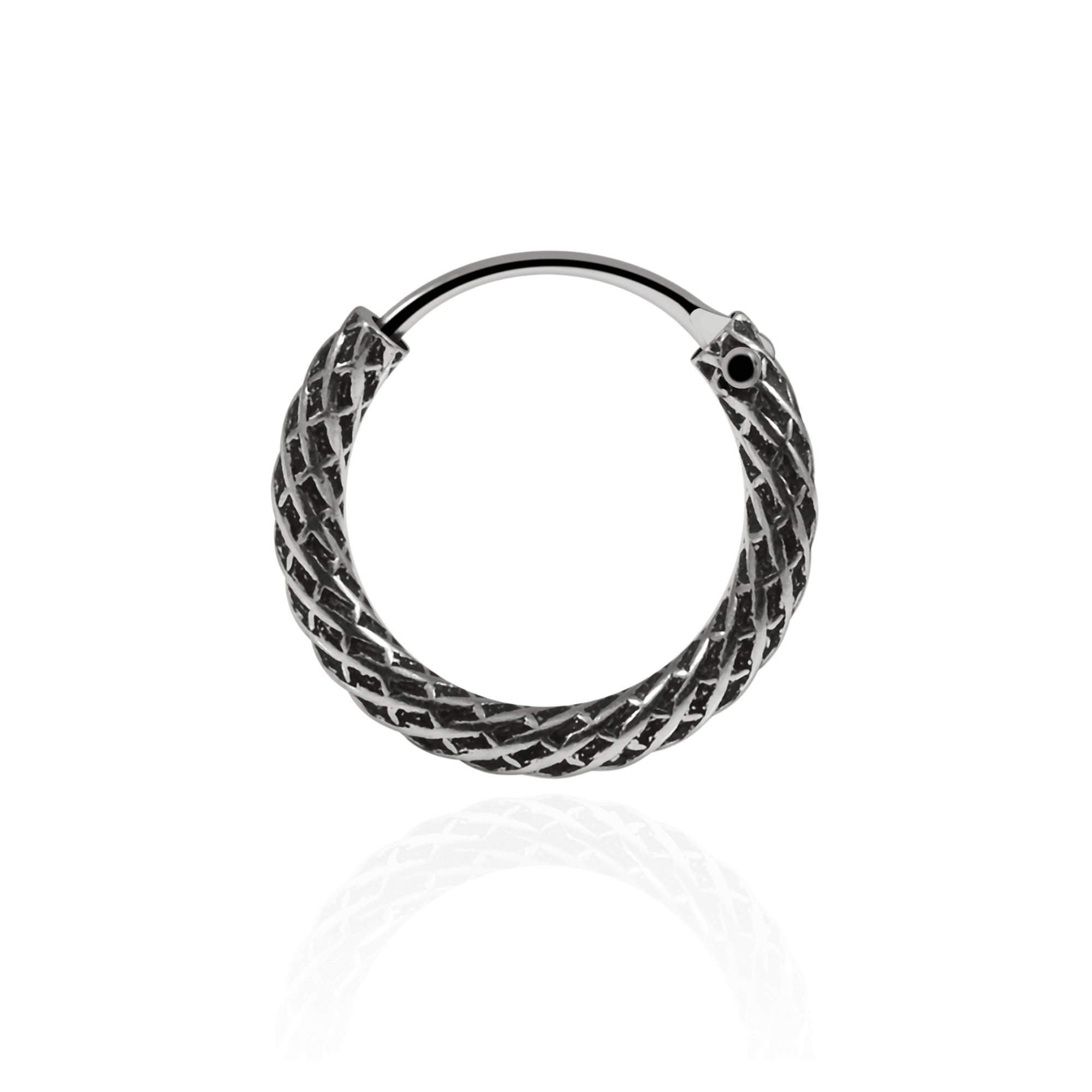 925 Sterling Silver Laser Cuts Earring