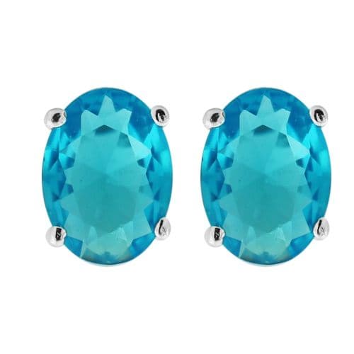 925 Sterling Silver Single Jewelled Fancy Ear Stud