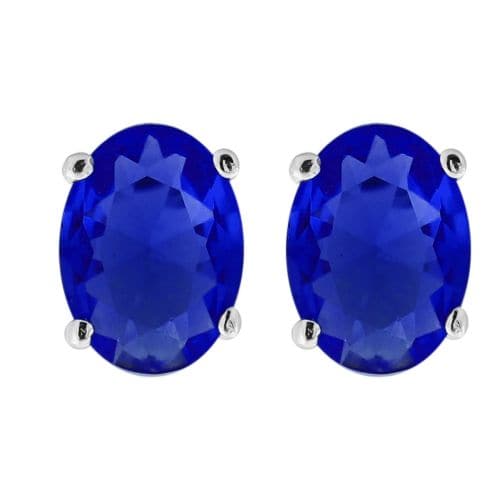 925 Sterling Silver Single Jewelled Fancy Ear Stud