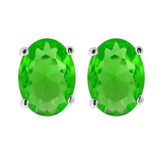 925 Sterling Silver Single Jewelled Fancy Ear Stud