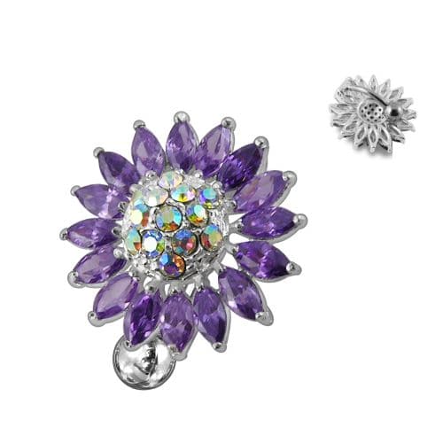 Dangling Flower Belly Bar Ring