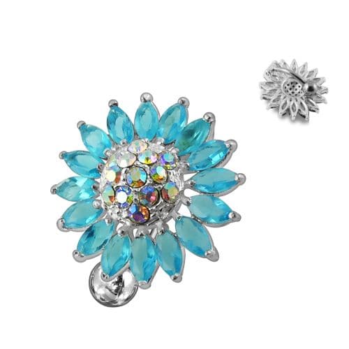Dangling Flower Belly Bar Ring