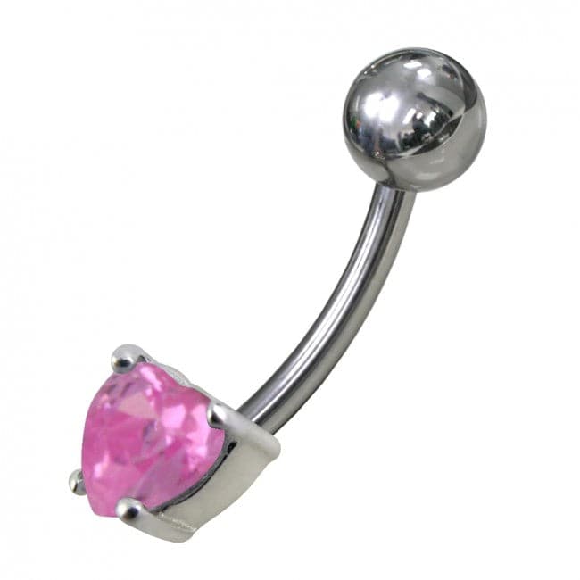 925 Sterling Silver Fancy 5MM Gem Stone Titanium Non-Moving Belly Ring