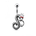 925 Sterling Silver Dragon Navel Ring