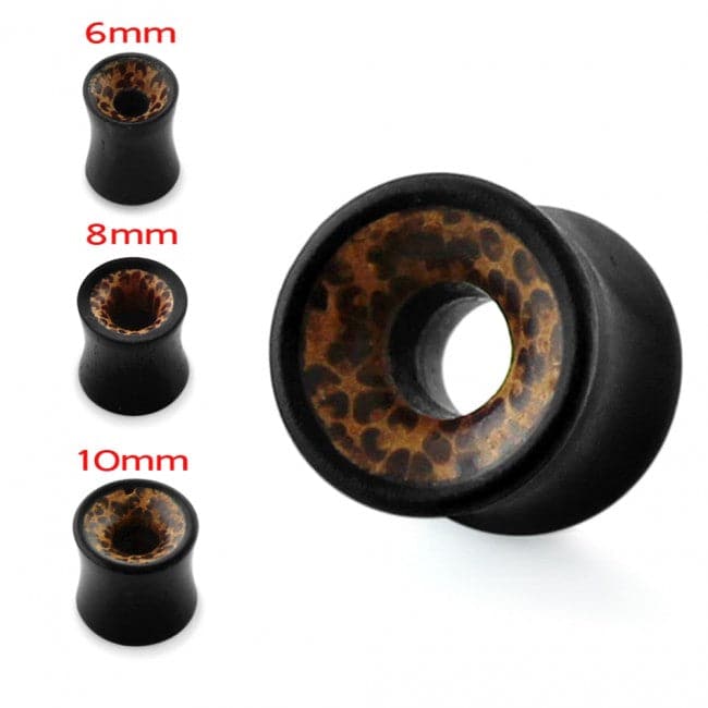 Organic Palm and Iron Wood Double Flared Ear Tunnel