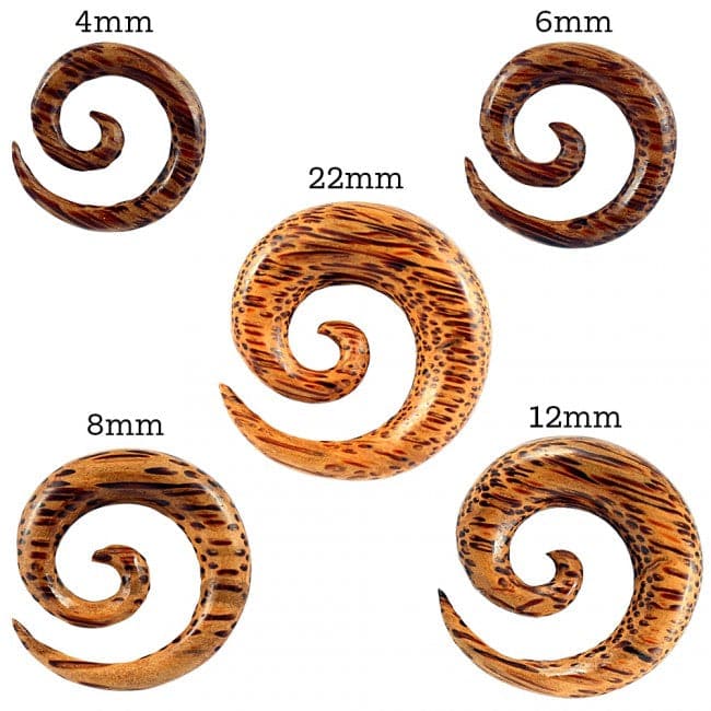 Organic Coco Wood Spiral Ear Expander