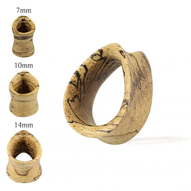 Organic Tamarind Wood Double Flared Tear drop Ear Tunnel
