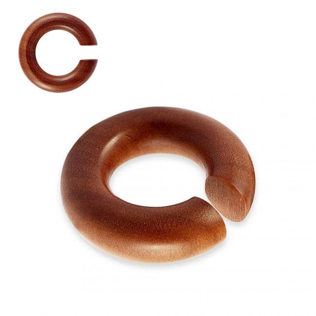 Organic Sawo Wood Ear Hoop Plug
