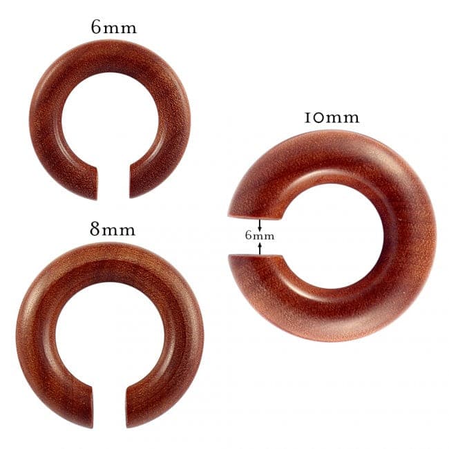 Organic Sawo Wood Ear Hoop Plug