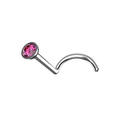 316L Surgical Steel CZ Jewelled Nose Screw
