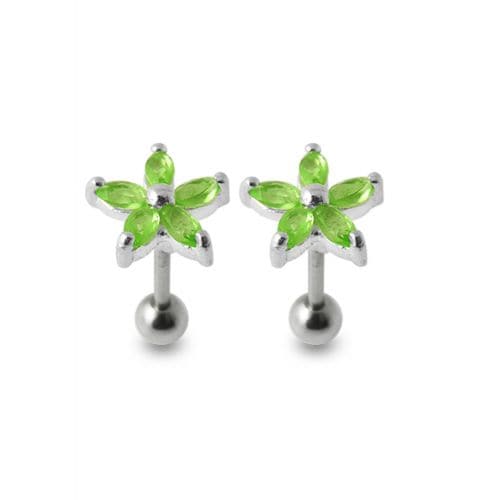925 Sterling Silver Five Petal Stud