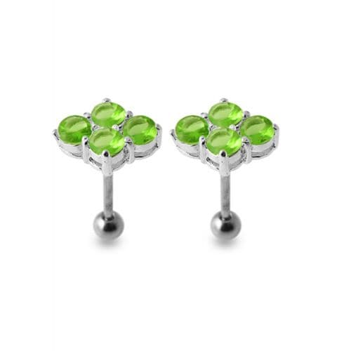 925 Sterling Silver Multi Jewelled Ear Stud