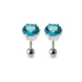 925 Sterling Silver Silver Stud with Zirconia Stone
