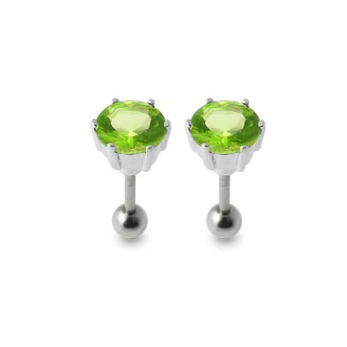 925 Sterling Silver Silver Stud with Zirconia Stone